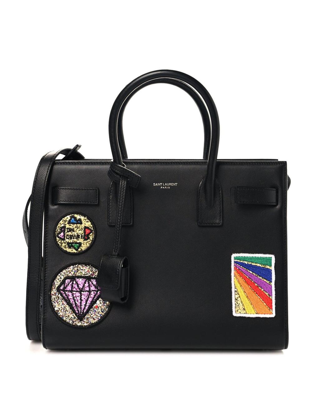 Saint Laurent Calfskin Patchwork Baby #369694S92B